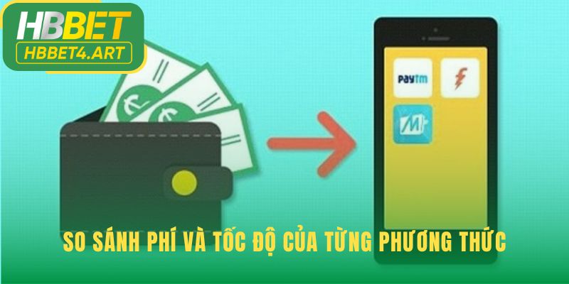 So sánh phí và tốc độ của ba phương thức giao dịch